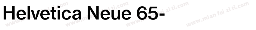Helvetica Neue 65字体转换